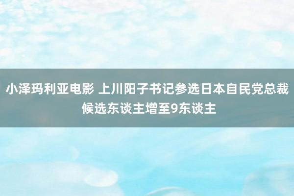 小泽玛利亚电影 上川阳子书记参选日本自民党总裁 候选东谈主增至9东谈主