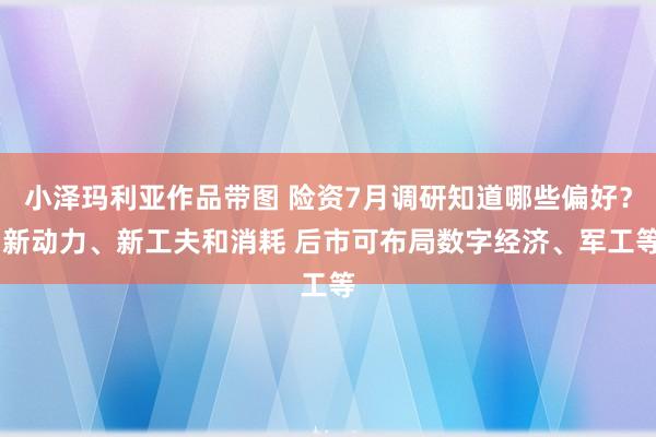 小泽玛利亚作品带图 险资7月调研知道哪些偏好？ 新动力、新工夫和消耗 后市可布局数字经济、军工等