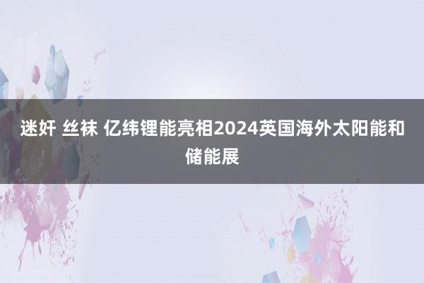 迷奸 丝袜 亿纬锂能亮相2024英国海外太阳能和储能展