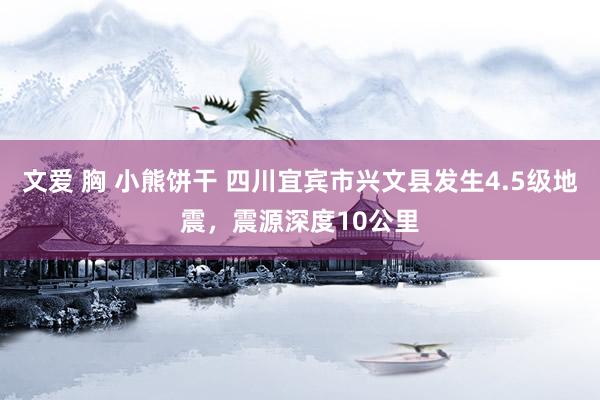 文爱 胸 小熊饼干 四川宜宾市兴文县发生4.5级地震，震源深度10公里