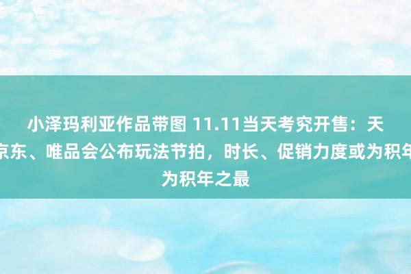 小泽玛利亚作品带图 11.11当天考究开售：天猫、京东、唯品会公布玩法节拍，时长、促销力度或为积年之最