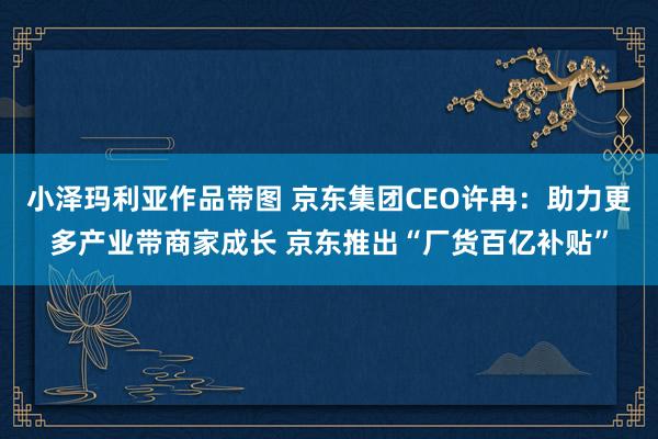 小泽玛利亚作品带图 京东集团CEO许冉：助力更多产业带商家成长 京东推出“厂货百亿补贴”