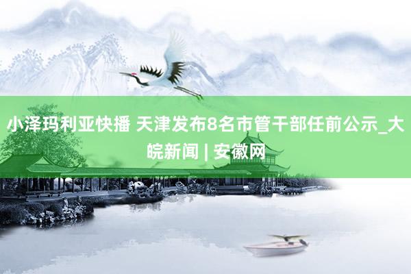 小泽玛利亚快播 天津发布8名市管干部任前公示_大皖新闻 | 安徽网