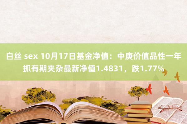 白丝 sex 10月17日基金净值：中庚价值品性一年抓有期夹杂最新净值1.4831，跌1.77%