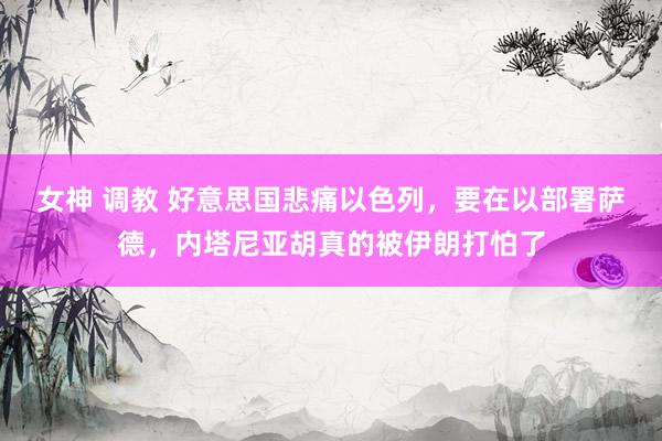 女神 调教 好意思国悲痛以色列，要在以部署萨德，内塔尼亚胡真的被伊朗打怕了