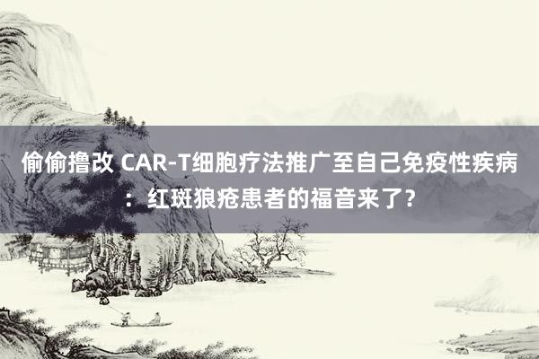 偷偷撸改 CAR-T细胞疗法推广至自己免疫性疾病：红斑狼疮患者的福音来了？