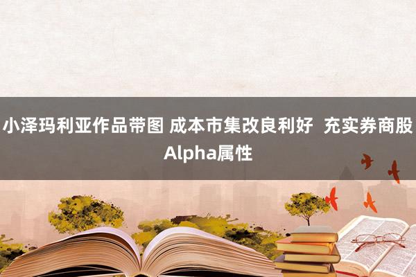 小泽玛利亚作品带图 成本市集改良利好  充实券商股Alpha属性