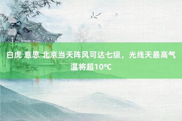 白虎 意思 北京当天阵风可达七级，光线天最高气温将超10℃