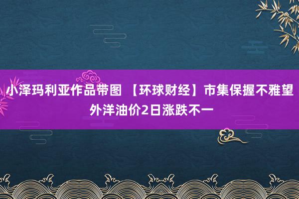 小泽玛利亚作品带图 【环球财经】市集保握不雅望 外洋油价2日涨跌不一