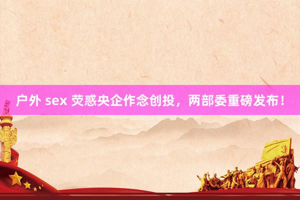 户外 sex 荧惑央企作念创投，两部委重磅发布！