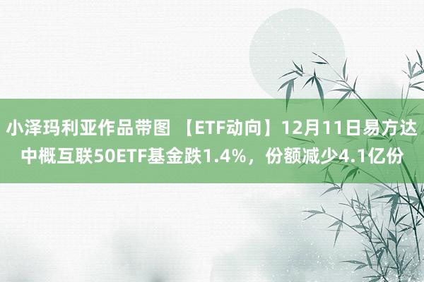 小泽玛利亚作品带图 【ETF动向】12月11日易方达中概互联50ETF基金跌1.4%，份额减少4.1亿份