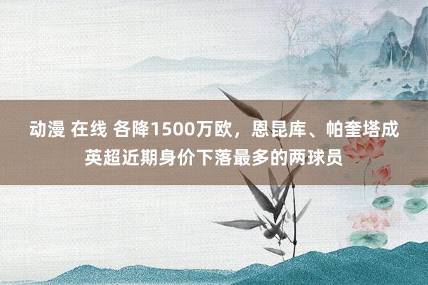 动漫 在线 各降1500万欧，恩昆库、帕奎塔成英超近期身价下落最多的两球员