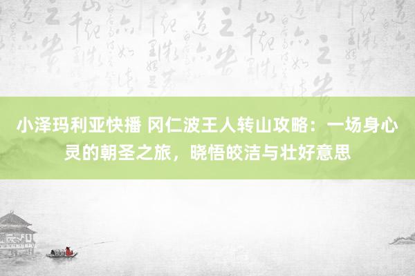 小泽玛利亚快播 冈仁波王人转山攻略：一场身心灵的朝圣之旅，晓悟皎洁与壮好意思