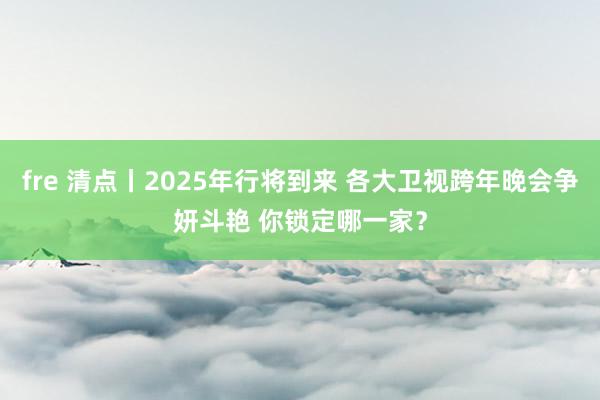 fre 清点丨2025年行将到来 各大卫视跨年晚会争妍斗艳 你锁定哪一家？