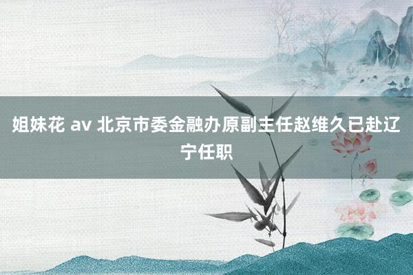 姐妹花 av 北京市委金融办原副主任赵维久已赴辽宁任职