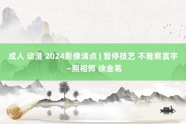 成人 动漫 2024影像清点 | 暂停技艺 不雅察寰宇 —照相师 徐金葛