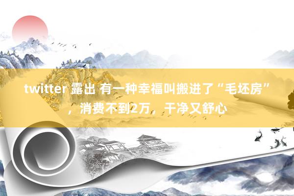 twitter 露出 有一种幸福叫搬进了“毛坯房”，消费不到2万，干净又舒心