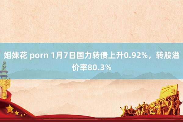 姐妹花 porn 1月7日国力转债上升0.92%，转股溢价率80.3%