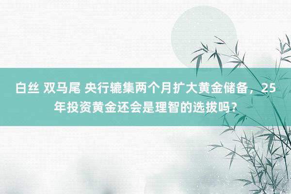 白丝 双马尾 央行辘集两个月扩大黄金储备，25年投资黄金还会是理智的选拔吗？