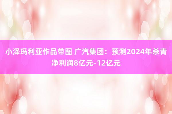 小泽玛利亚作品带图 广汽集团：预测2024年杀青净利润8亿元-12亿元