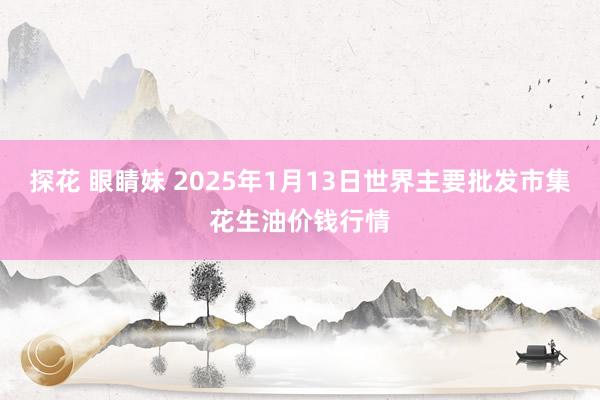 探花 眼睛妹 2025年1月13日世界主要批发市集花生油价钱行情